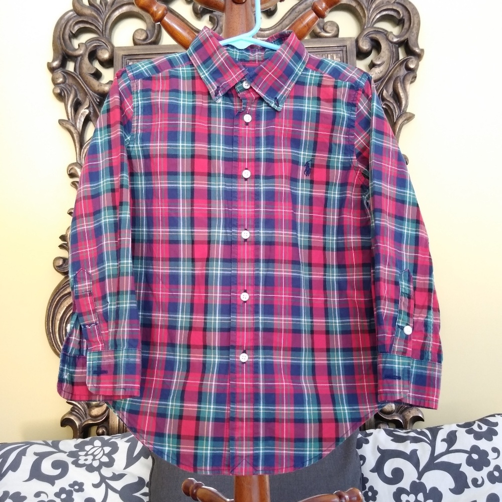 Ralph Lauren boy long sleeves button shirt  Size 4